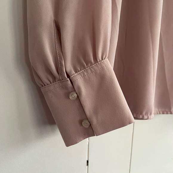 Ann Taylor Factory Blush Pink Blouse Top Size Large - Picture 5 of 11